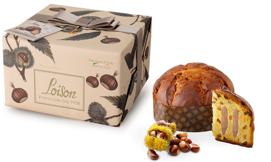 Itāļu panettone FRUTTA e FIORI MARRON GLAZE ar kastaņiem un kastaņu krēmu 1000 g