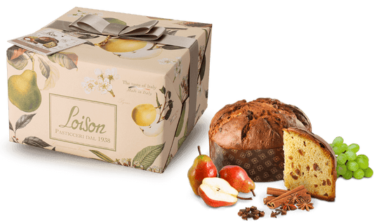 Itāļu panettone FRUTTA e FIORI NOEL ar bumbier, cinamonu, krustnagliņliais un zvaigžņu anīar 1000 g