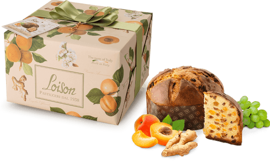 Itāļu panettone FRUTTA e FIORI ALBICOCCA E ZENZERO ar rozīnēm, abrikosais un imbieru 1000 g